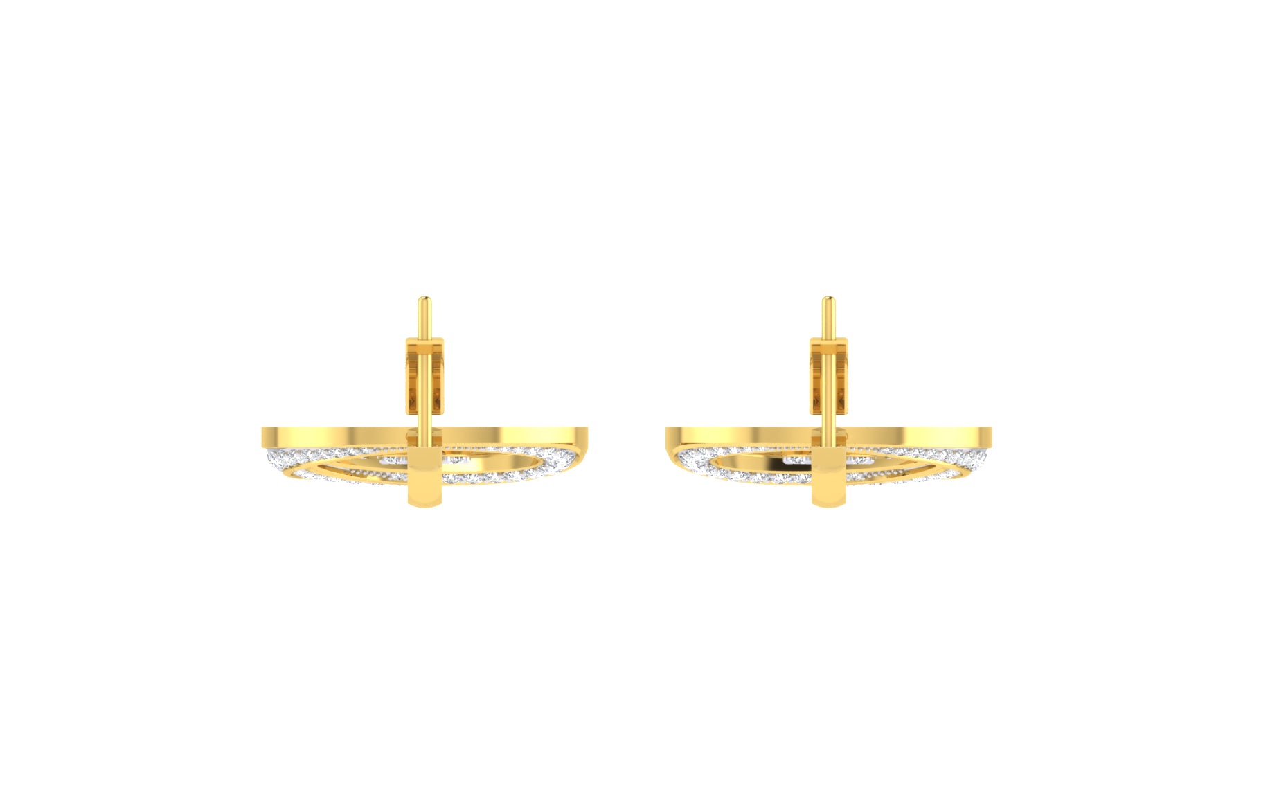 Nidal Jewels | Dainty Halo with Centred Diamond Cluster Hoops
